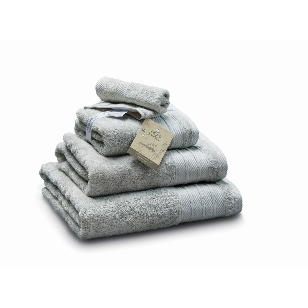 Luxury Bamboo Cotton Plain Towels in Grey